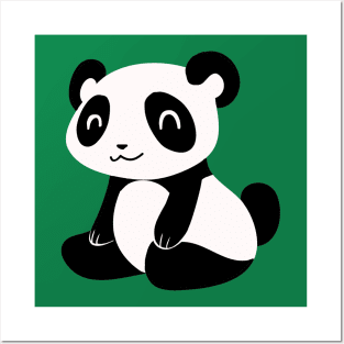 Happy Cartoon Panda Posters and Art